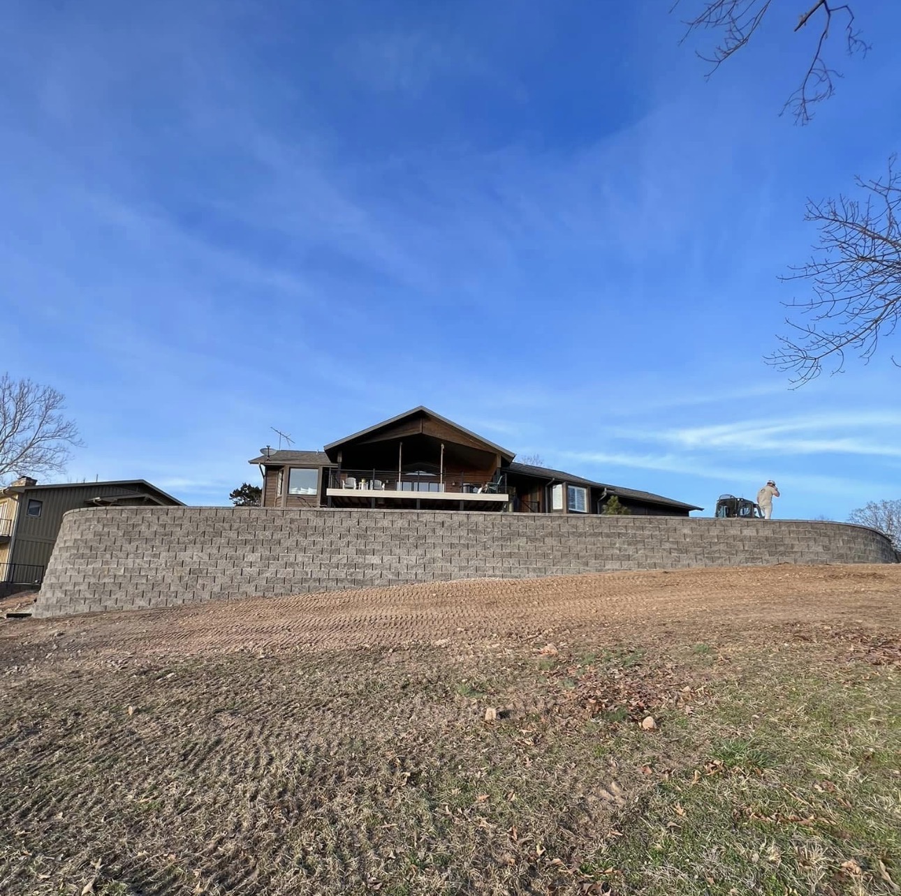 Lakefront Block Retaining Wall